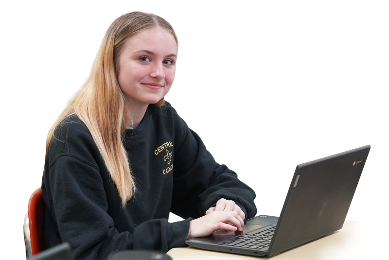 Saints student in Science Class